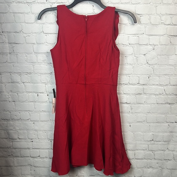 Teeze Me Red Ruffle Faux Wrap Dress Juniors Size 11/12 Prom Homecoming - Picture 6 of 6
